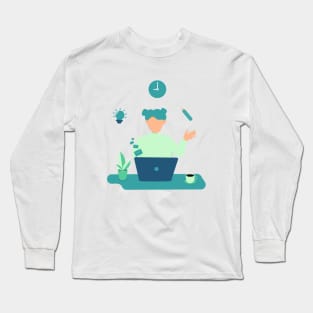 School Woman Long Sleeve T-Shirt